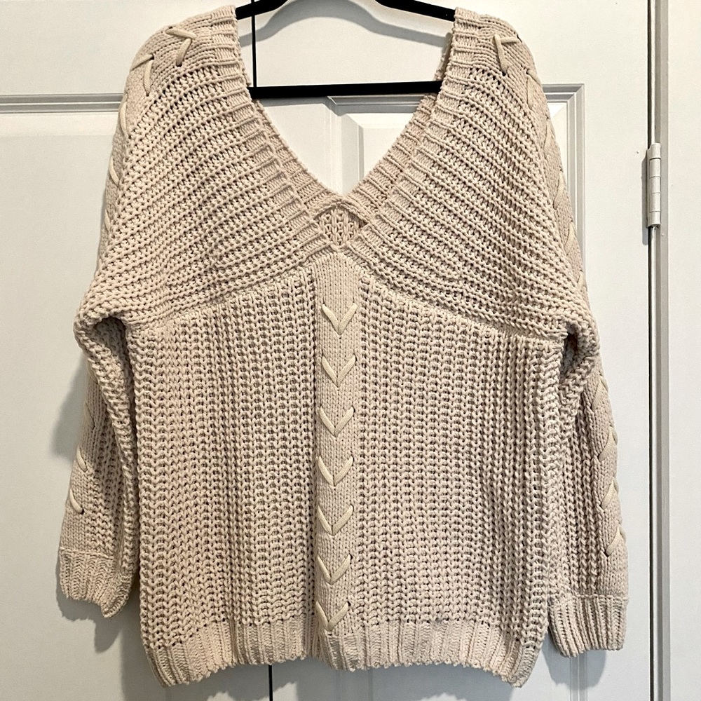 Miracle Oversized V Neck Chunky Sweater